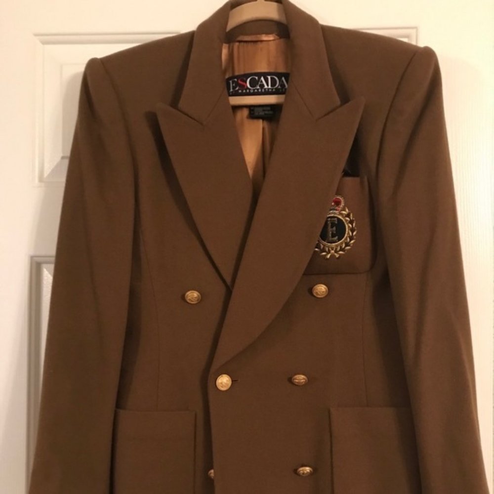 Vintage Escada by Margaretha Ley wool and cashmere blazer